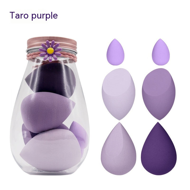 Foreign Trade Makeup Puff 7 PCs Canned Cosmetic Egg Suit Drift Bottle Makeup Sponge Soaking Water Bigger Mini