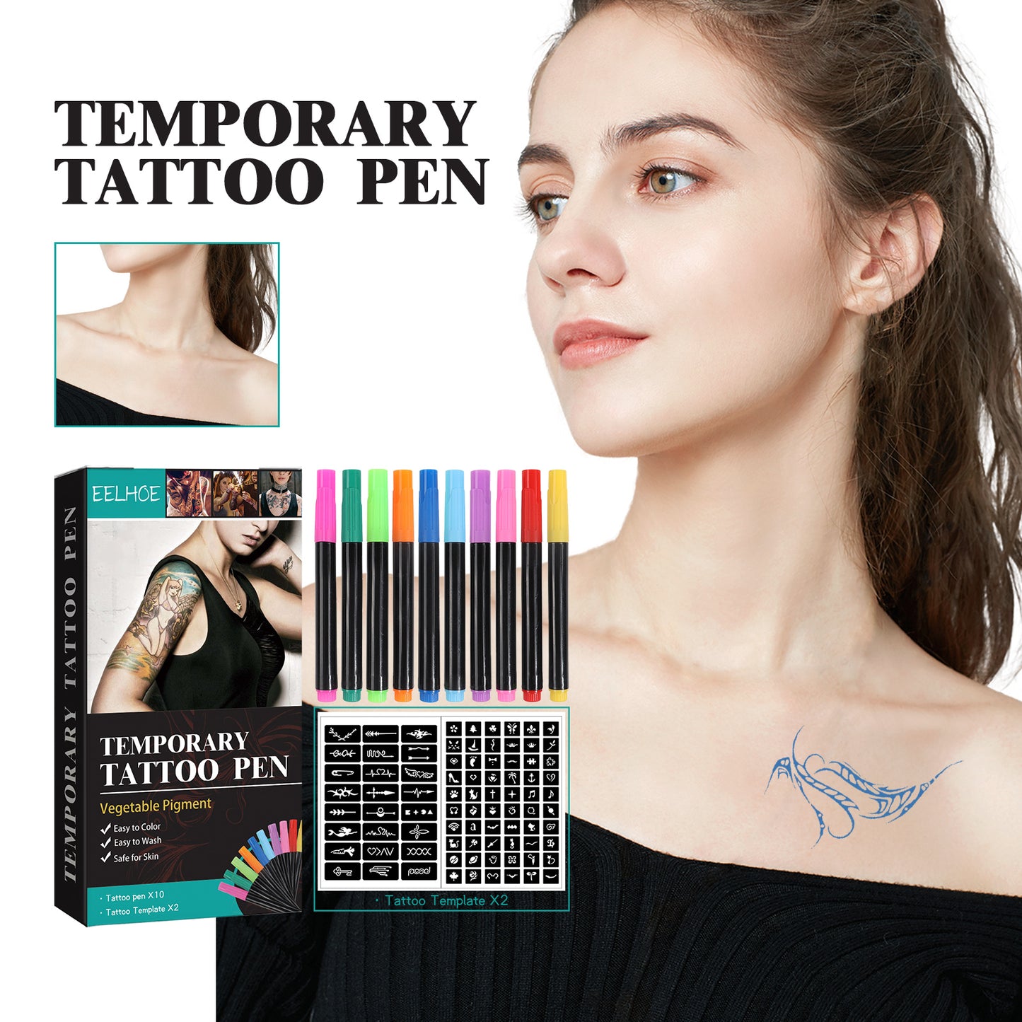 Temporary Tattoo Pen Set