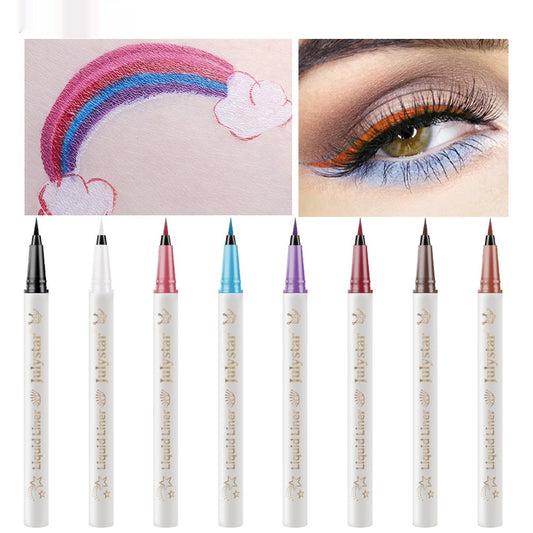 Colorful Waterproof Easy To Color Slim Beginner Liquid Eyeliner Not Smudge