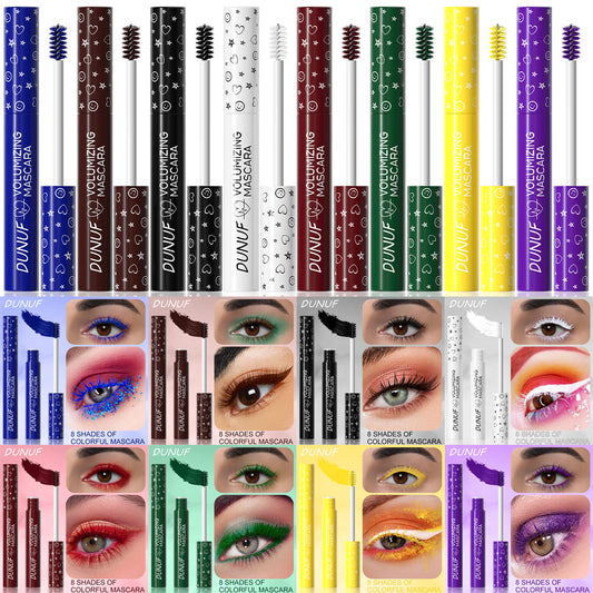Long Lasting Waterproof Thick Long Curling Color Mascara