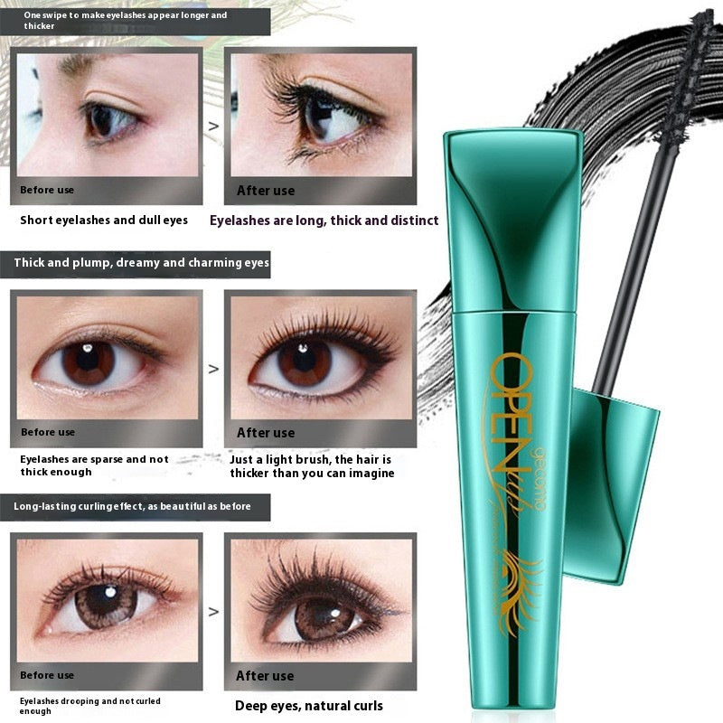 Waterproof Sweat-proof Thick Long Curling Base Peacock Mascara