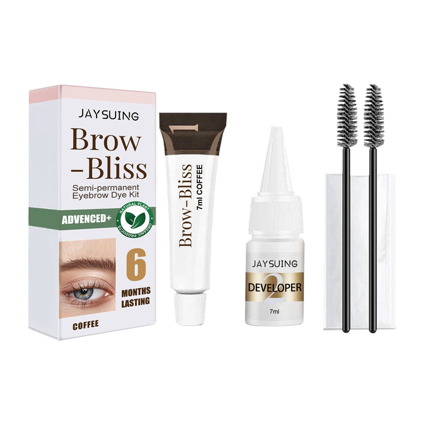 Waterproof Smear-proof Not Smudge Two-in-one Eyelash Eyebrow Dyeing Suit