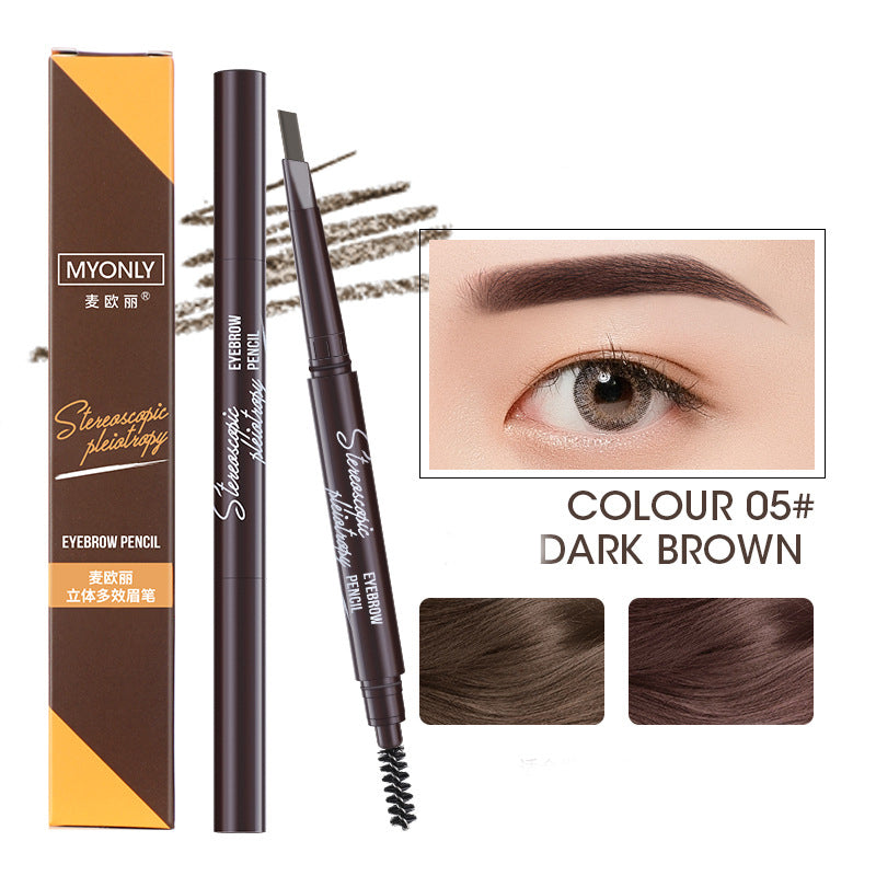Triangular Double Head Auto-rotating Eyebrow Pencil