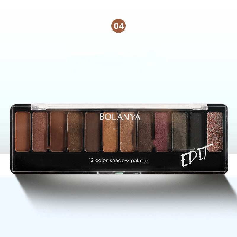 12 Color Earth Tone Brown Eye Shadow Plate