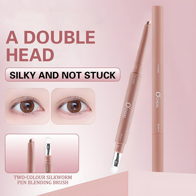 Double Fight Eye Shadow Pen Makeup Natural Three-dimensional Highlight Shadow
