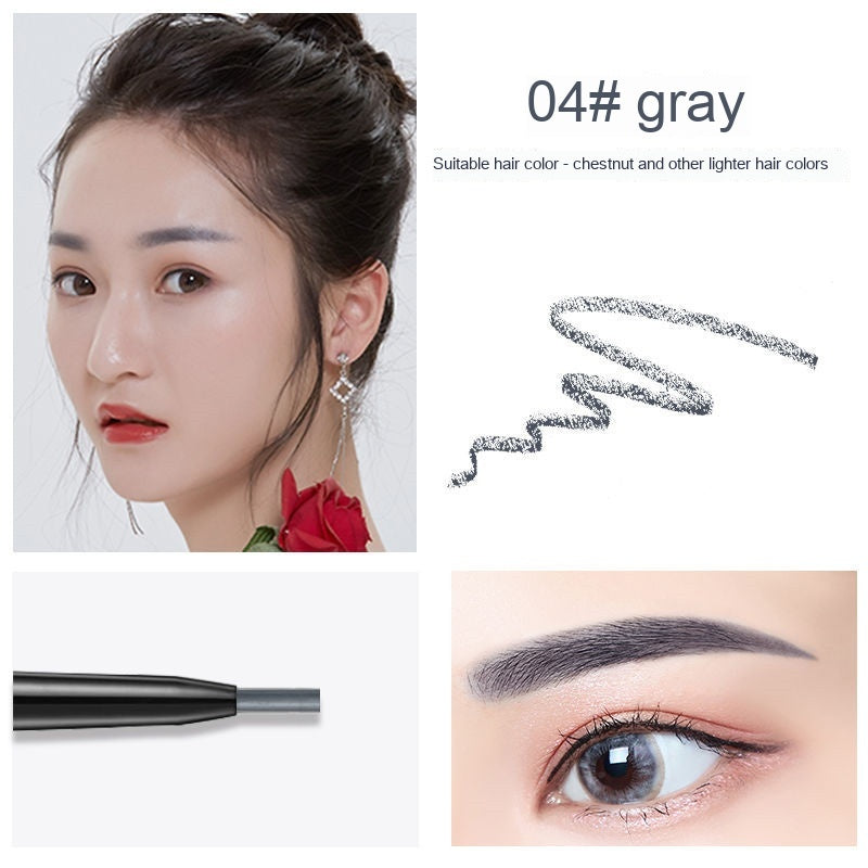Fine Core Automatic Double Head Eyebrow Pencil With Brush