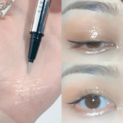 Waterproof And Sweat-proof Soft Brush Tip Pearlescent Liquid Eyeliner Pen