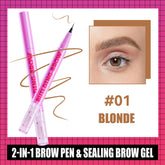 Two-in-one Double-headed Shaping Water Eyebrow Pencil Liquid Ultra-fine Three-dimensional