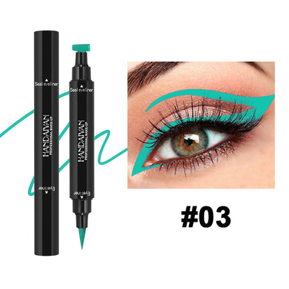 Triangle Seal Color Double Head Liquid Eyeliner