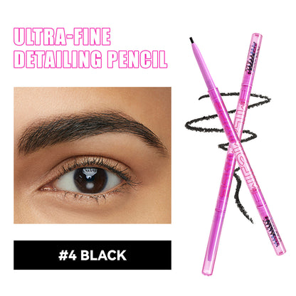 4-color Double-headed Eyebrow Pencil Waterproof And Sweat-proof Long-lasting