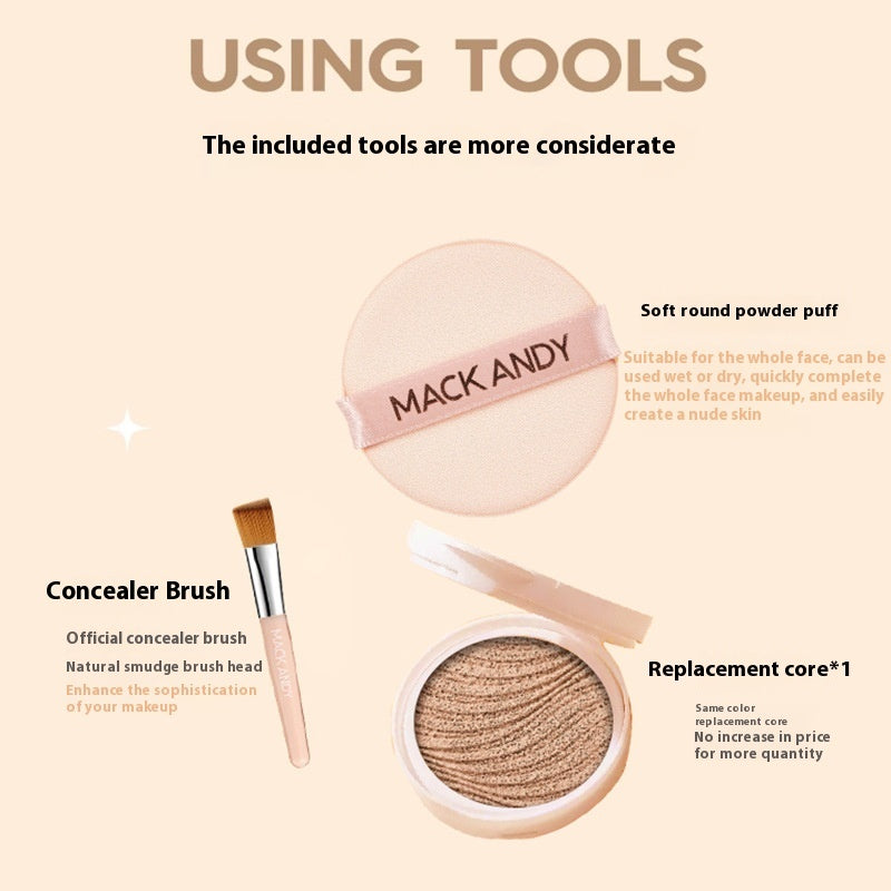 Water Light Cushion Foundation Face Repair Concealer Durable Not Easy To Makeup