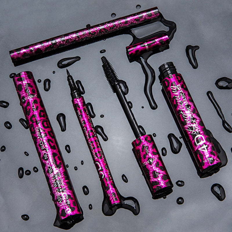 Leopard Print Mascara Eyeliner Suit