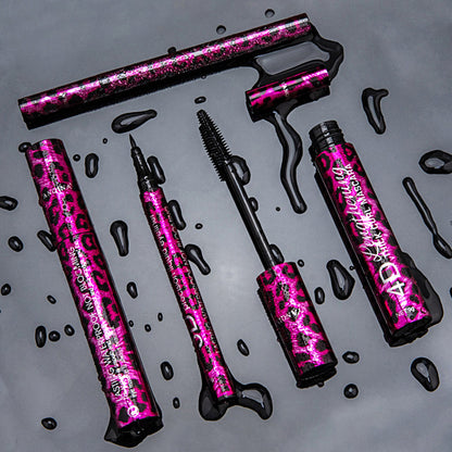 Leopard Print Mascara Eyeliner Suit