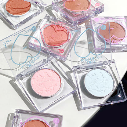 Cha Cha Peach Heart Monochrome Blush Low Saturation