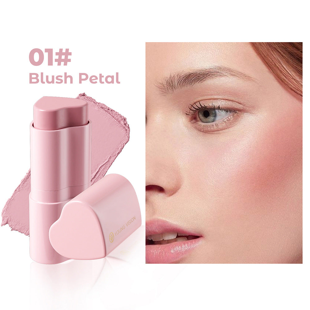 6 Colors Love Heart Blusher Contour Stick Facial Modification