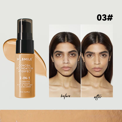 Long Lasting Smear-proof Makeup Waterproof Sweat-proof Easy To Push Open Oil Control Concealing Foundation