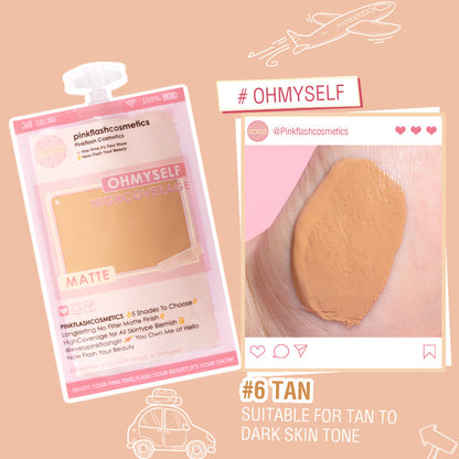 Liquid Foundation in Bags to Cover Acne and Dark Circles for Long-lasting Matte