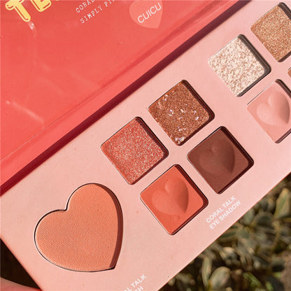 10 Color Creamy Matte EyeShadow Palette Glitter Shimmer Metallic Eyeshadow