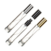 Flacon vaporisateur en verre transparent pour parfum, rechargeable et portable, idéal pour les voyages.