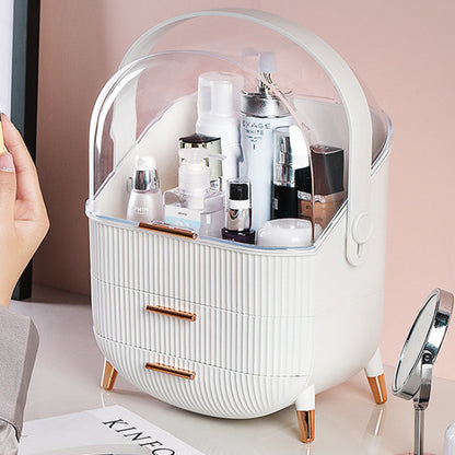 Dust-Proof Large-Capacity Clamshell Cosmetic Storage Box