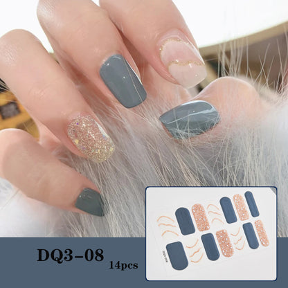 3D Laser Bronzing Nail Sticker