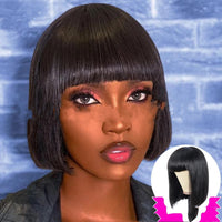 Short Straight Hair, Split Wave Head, Medium Length Light Gold Headgear