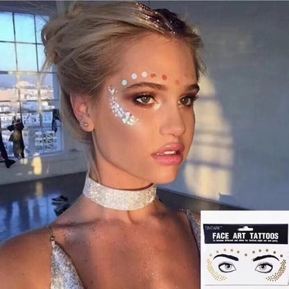 Bronzing Tattoo Sticker Face Sticker Tattoo Sticker Waterproof Female Spot Face Sticker