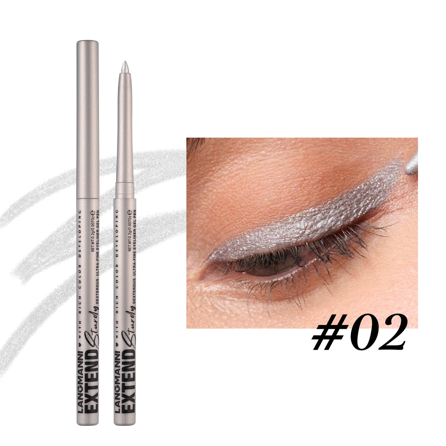 Colorful Gel Glitter Eyeliner Pencils Waterproof & Smudgeproof For Party, Halloween, Cosplay Makeup 12 Vibrant Shades