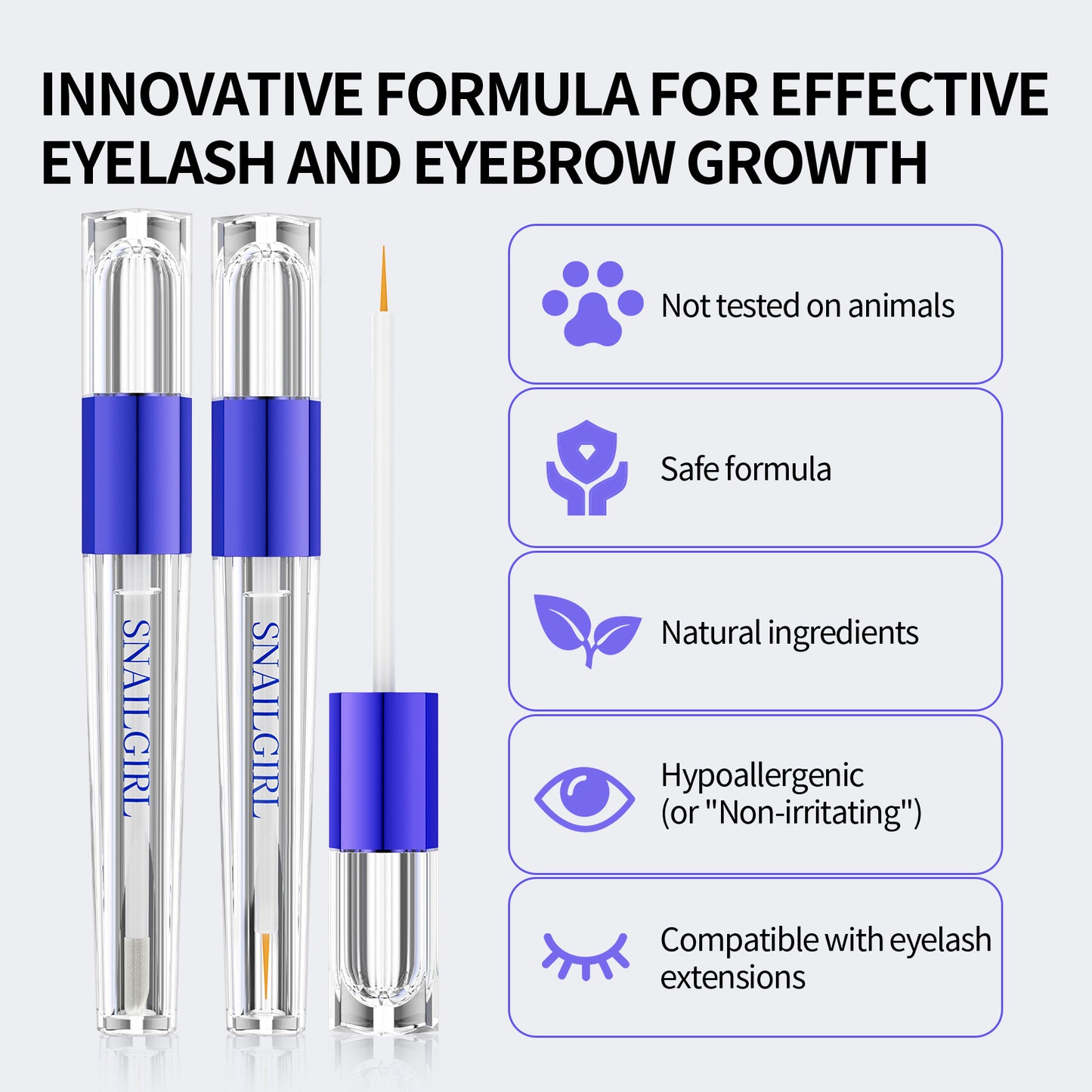 SNAILGIRL New Cross-border Hot Eyebrow Eyelashes 2 Pack Care Solution