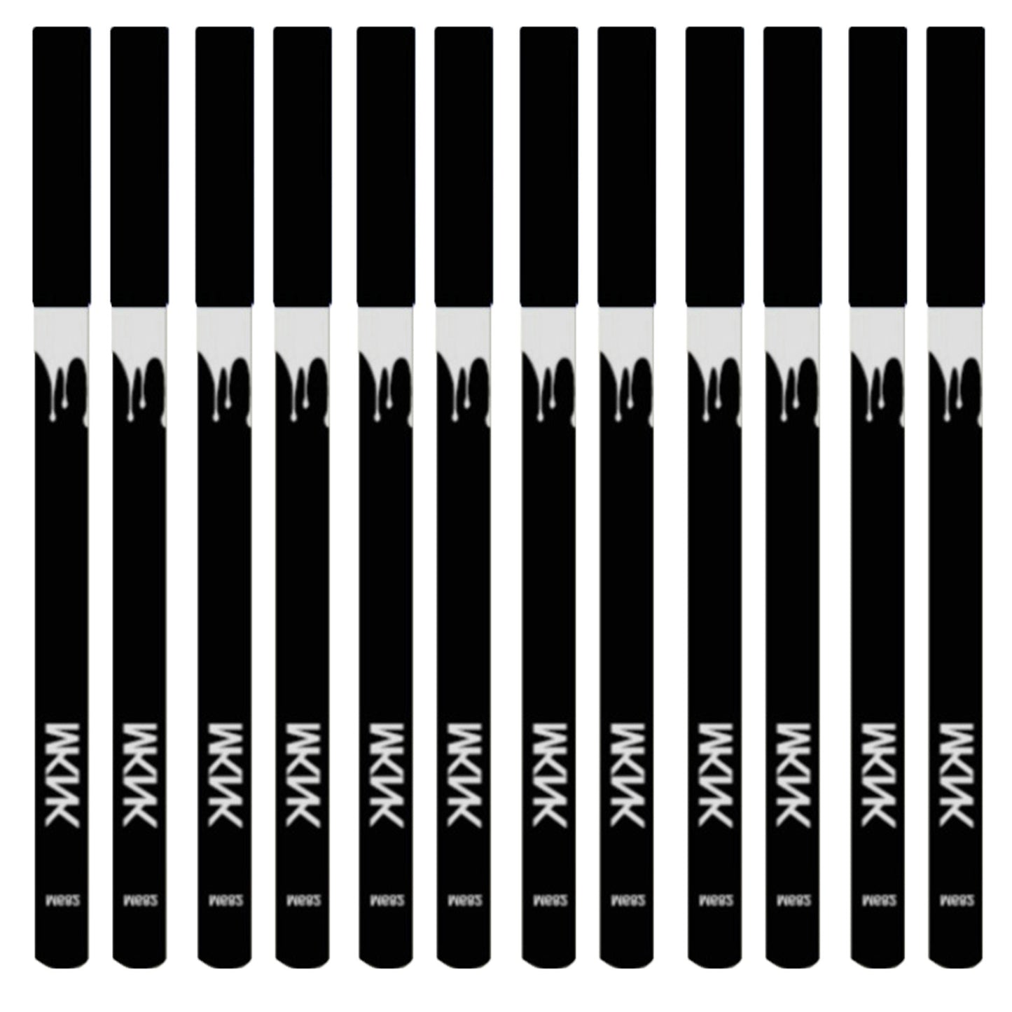 12 Piece White And Black Eyeliner Pencil Set  For Eyebrows, Eyeshadow And Lips. Includes Sharpener. Waterproof , Long-lasting