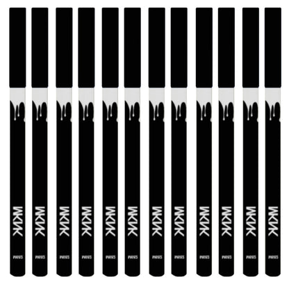 12 Piece White And Black Eyeliner Pencil Set  For Eyebrows, Eyeshadow And Lips. Includes Sharpener. Waterproof , Long-lasting
