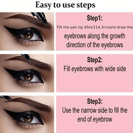 Four-head Eyebrow Pencil Long-lasting Smudge-free