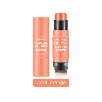 Two-in-one Blush Stick Portable Thin And Glittering Special