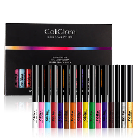 Ensemble de 16 eyeliners liquides longue tenue, waterproof et sans bavure