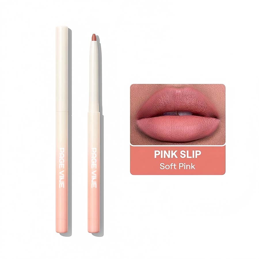 Cross-border Beauty PAGE VINE Smart And Fine Lip Liner Smooth And Quick-drying Long Lasting Waterproof No Stain On Cup Lip Pencil