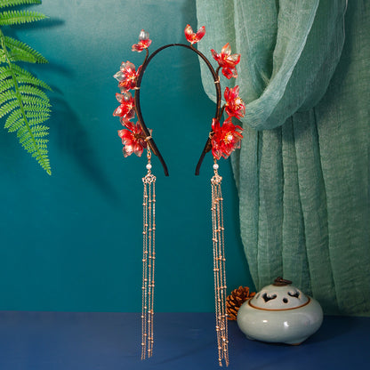 Hanfu Hair Hoop Fairy Versatile Glass Headwear Going Out Net Red Retro  Accessories