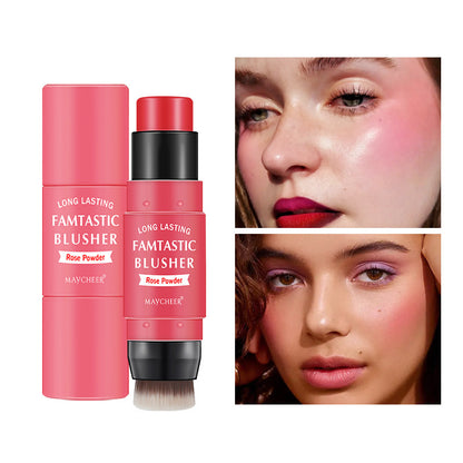 Two-in-one Blush Stick Portable Thin And Glittering Special