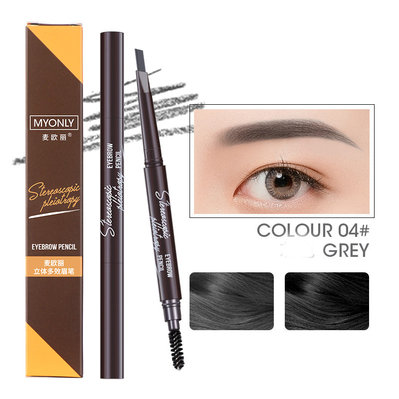 Triangular Double Head Auto-rotating Eyebrow Pencil