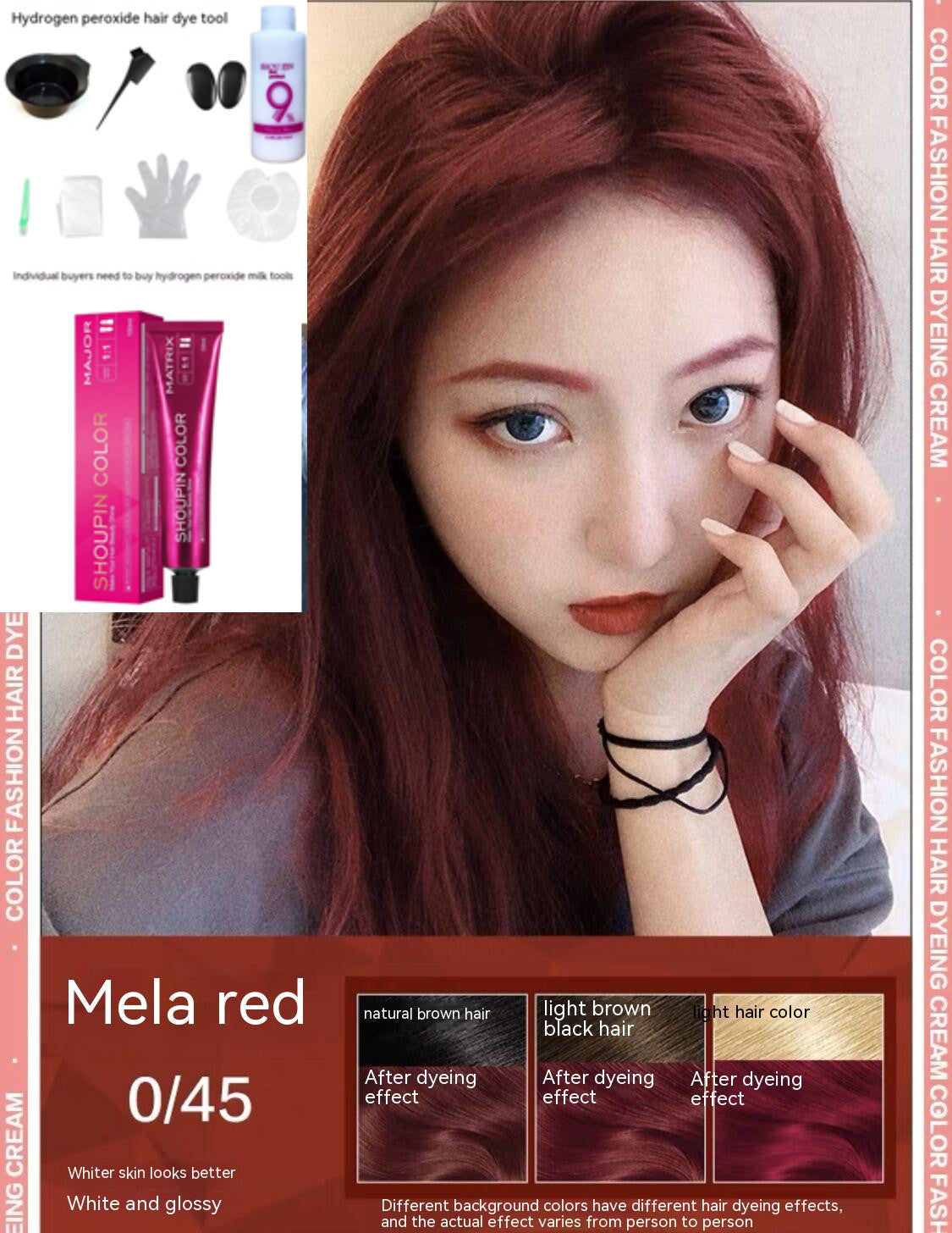 Ammonia-free Hair Color Paste Monochrome Paste Cover White Hair Multi-segment Color One-step Black Tea Gray Blue Black Hair Dye