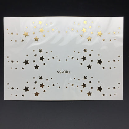 Red Gold Star Pattern Clavicle Tattoo Sticker Long Lasting Waterproof