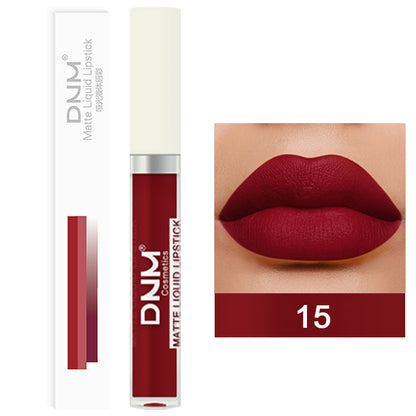 19-color Matte Lip Gloss Waterproof Long-lasting Long Lasting And Does Not Fade Lip Lacquer