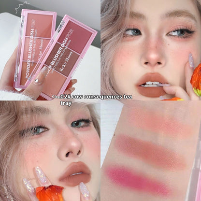 Afternoon Blusher Plate Natural Matte Long-lasting Rouge Student Makeup