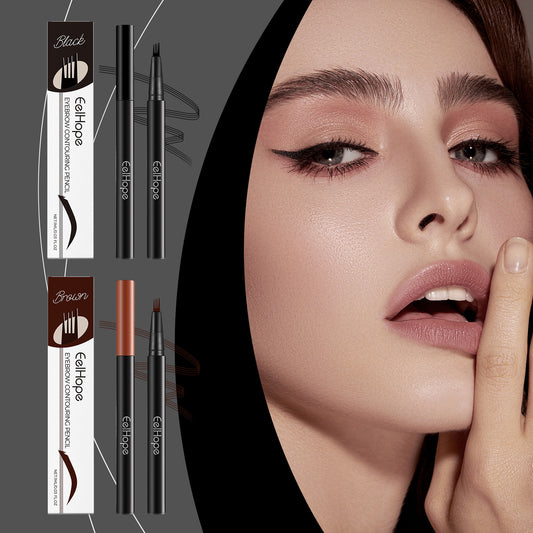 Four-fork Eyebrow Pencil Micro-fork Tip Applicator Waterproof And Sweat-proof