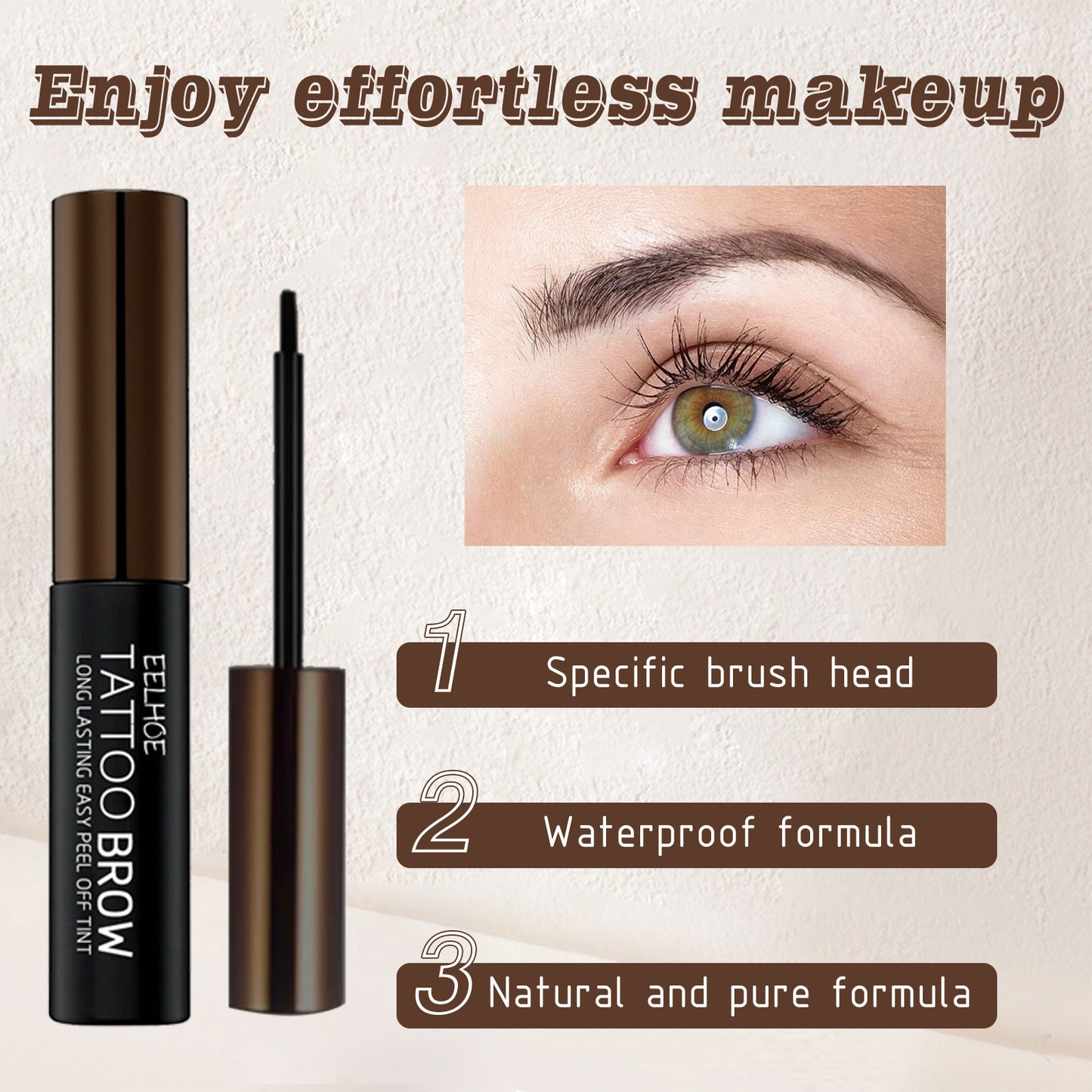 Waterproof And Sweat-proof Not Easy To Smudge Create Three-dimensional Natural Wild Tear And Pull Eyebrow Cream