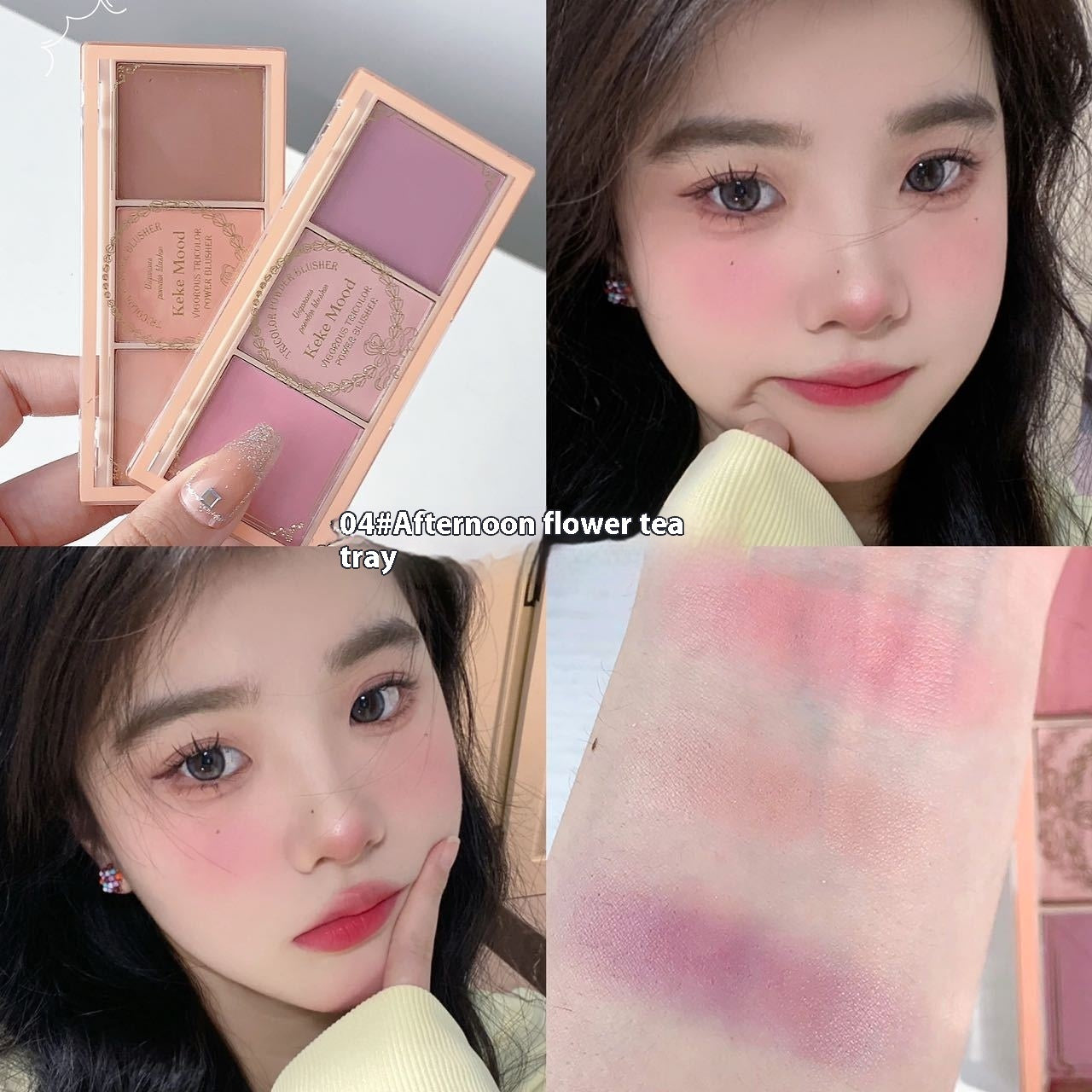 Afternoon Blusher Plate Natural Matte Long-lasting Rouge Student Makeup