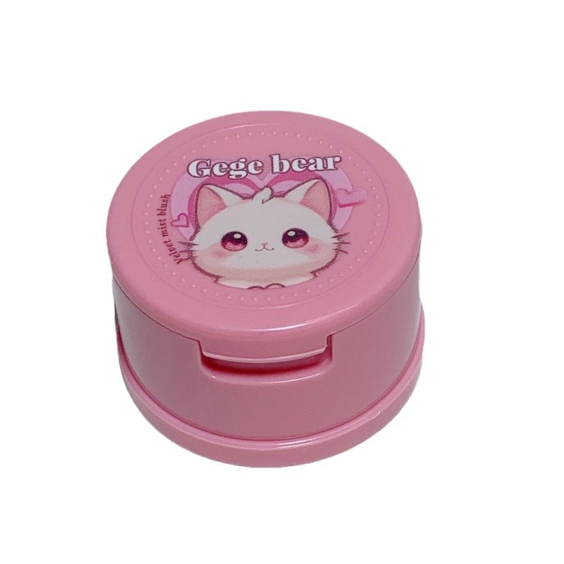 With Powder Puff Cushion Blush White Matte Nude Makeup