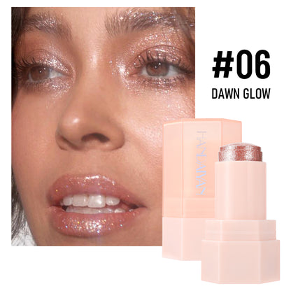 6 Colors Thin And Glittering Jelly Highlighter Brightening