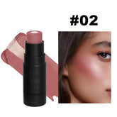 Multi-Color Sandwich Blush Stick Natural Nude Dress Brightening Color Solid Blush Shading Cream