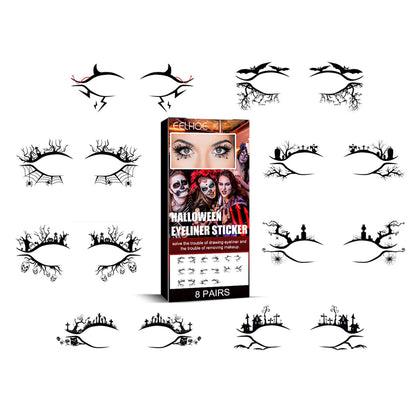 Bat Spider Decorative Eye Shadow Eyeliner Stickers