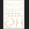 Red Gold Star Pattern Clavicle Tattoo Sticker Long Lasting Waterproof
